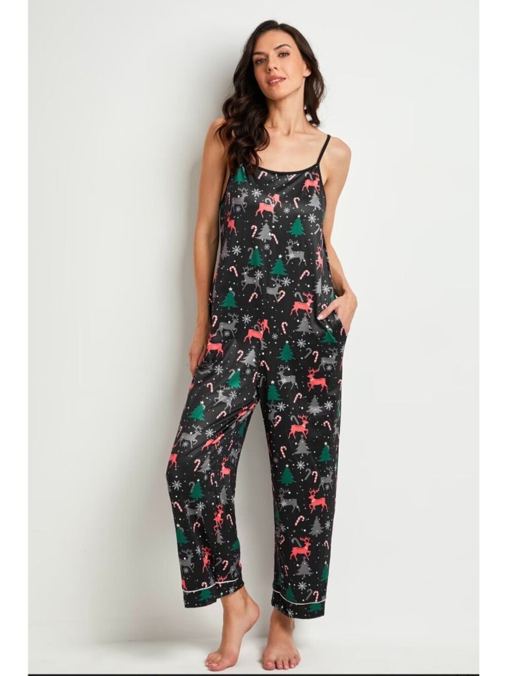 NWT Cupshe Dark Night Christmas Pajamas - Size: Small